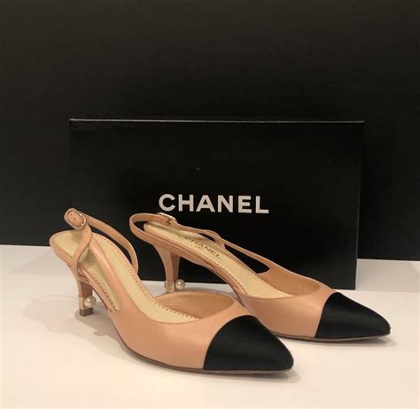 chanel slingback heel|vintage Chanel slingback.